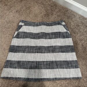 Striped Black and White Women's Skirt